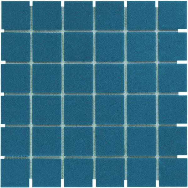 London Mozaiek Tegel Vierkant - Blauw Porselein Ongeglazuurd, R11 309x309 mm