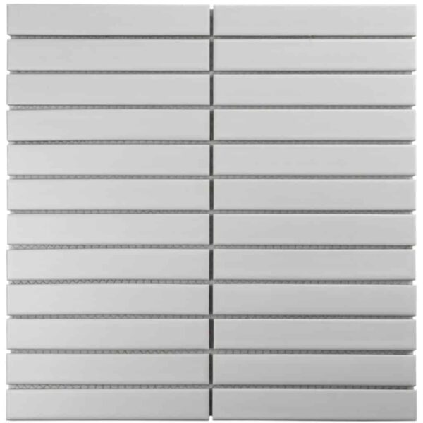 Sevilla Mozaïek Tegel Vinger - Mat Wit Porselein Geglazuurd 296x300 mm