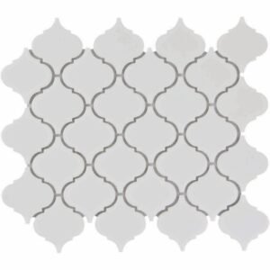 Paris Mozaiek Tegel Lantaarn - Extra Wit Porselein Geglazuurd 245x293 mm