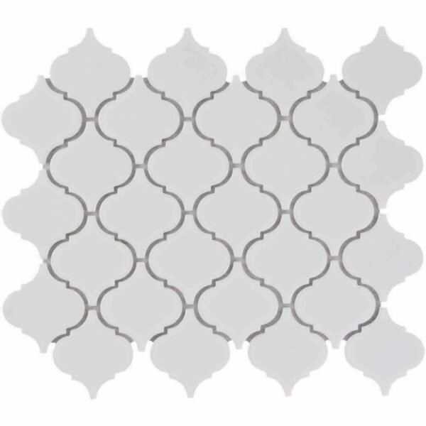 Paris Mozaiek Tegel Lantaarn - Extra Wit Porselein Geglazuurd 245x293 mm