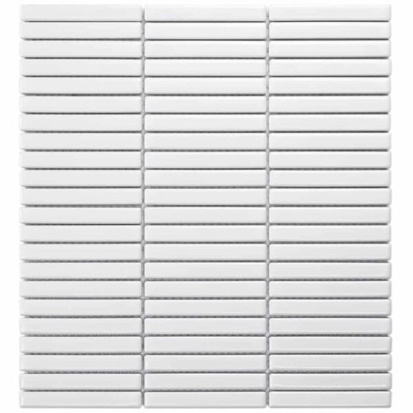 Sevilla Mozaïek Tegel Mini Vinger - Wit Porselein Geglazuurd 282x308 mm