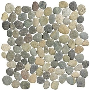 Pebbles Mozaiek Tegel Kiezel - Beige / Bruin Kiezels Ongeglazuurd 300x300mm