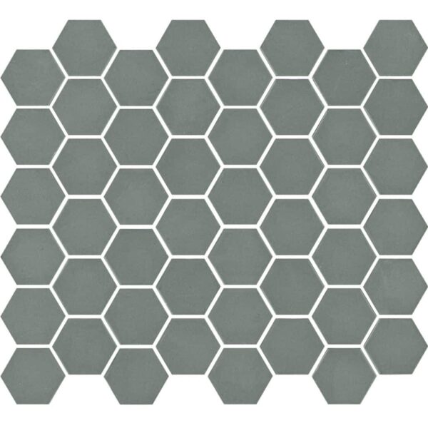 Valencia Mozaiek Tegel Hexagon- Mat Kaki Glas Recycled 278x325 mm