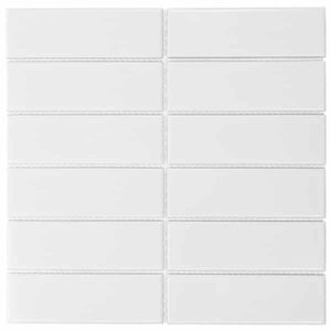 the mosaic factory barcelona mozaiektegel 4.5x14.5x0.6cm voor wand en vloer voor binnen en buiten vierkant keramiek glans wit sw523992 2