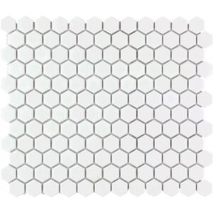 the mosaic factory barcelona mozaiektegel 2.3x2.6x0.5cm voor wand en vloer voor binnen en buiten zeshoek keramiek wit sw62219