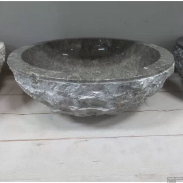 waskom natuursteen w01 marmo grijs 40x40x15 cm sfeer